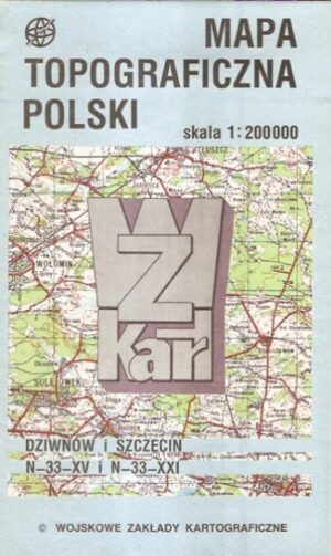 Mapa Topograficzna Polski. Skala 1:200000 - Dziwnów i Szczecin N-33-XV i N-33-XXI