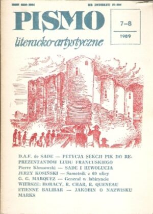 Pismo literacko-artystyczne (7-8/1989)