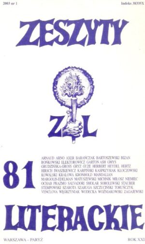 Zeszyty Literackie 81 (2003 nr1)