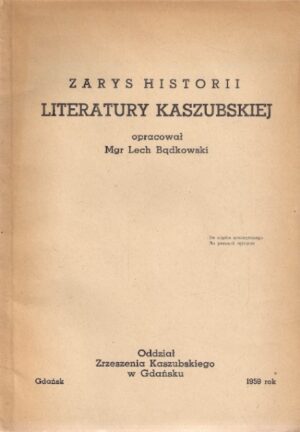 Zarys historii literatury kaszubksiej