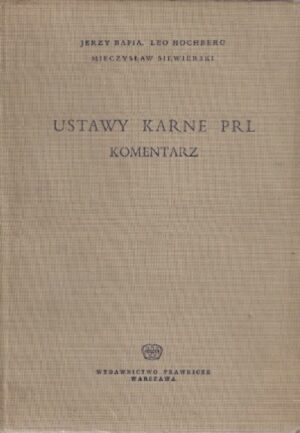 Ustawy karne PRL - komentarz