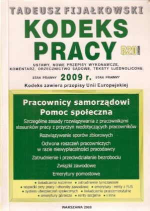 Kodeks pracy - stan prawny 2009 r.