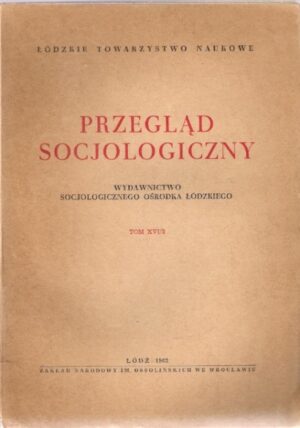 Przegląd socjologiczny Tom XVI/2