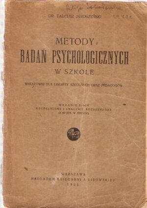 Metody badań psychologicznych w szkole