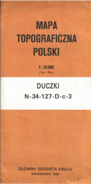 Duczki N-34-127-D-c-3. Mapa topograficzna Polski