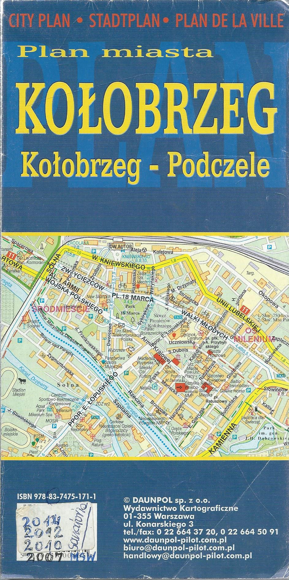 Kołobrzeg - Podczele. Plan miasta